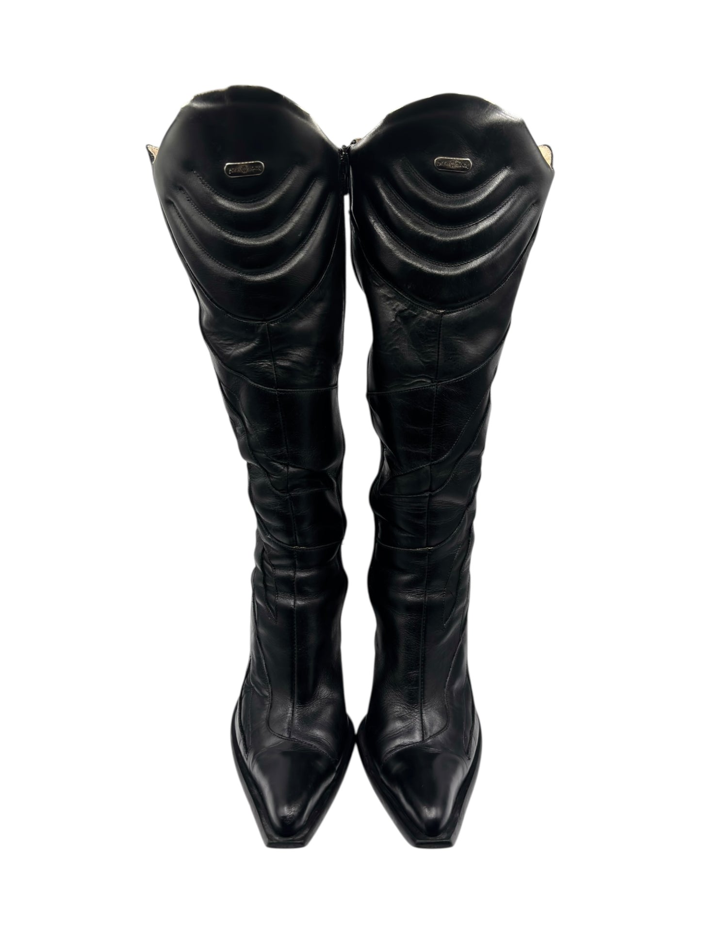 Vintage New Rock knee high biker boots size 40