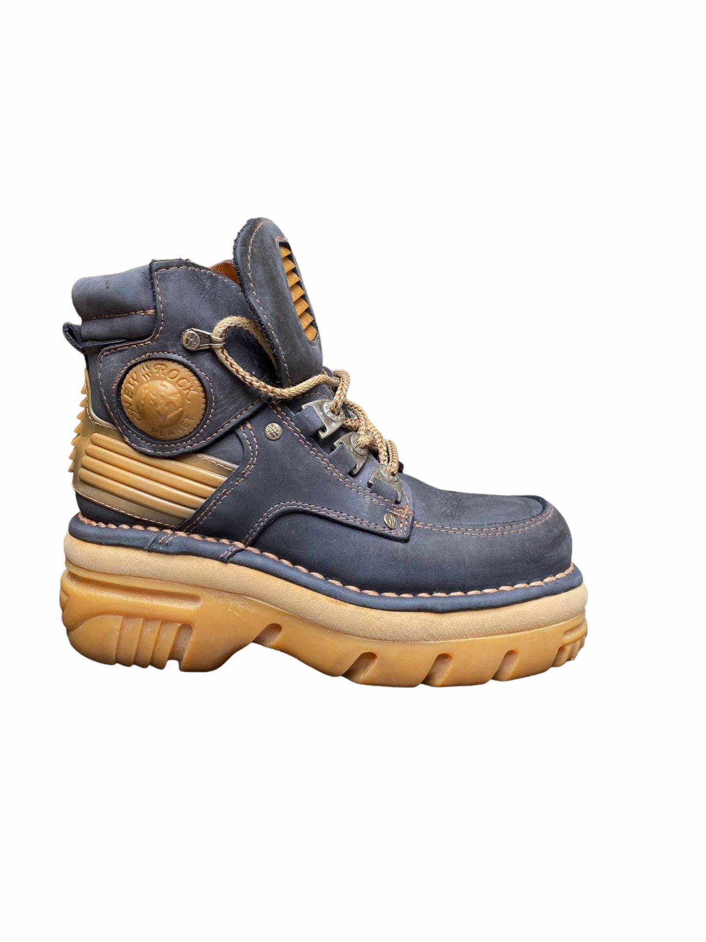 Vintage New Rock platform leather boots size 38