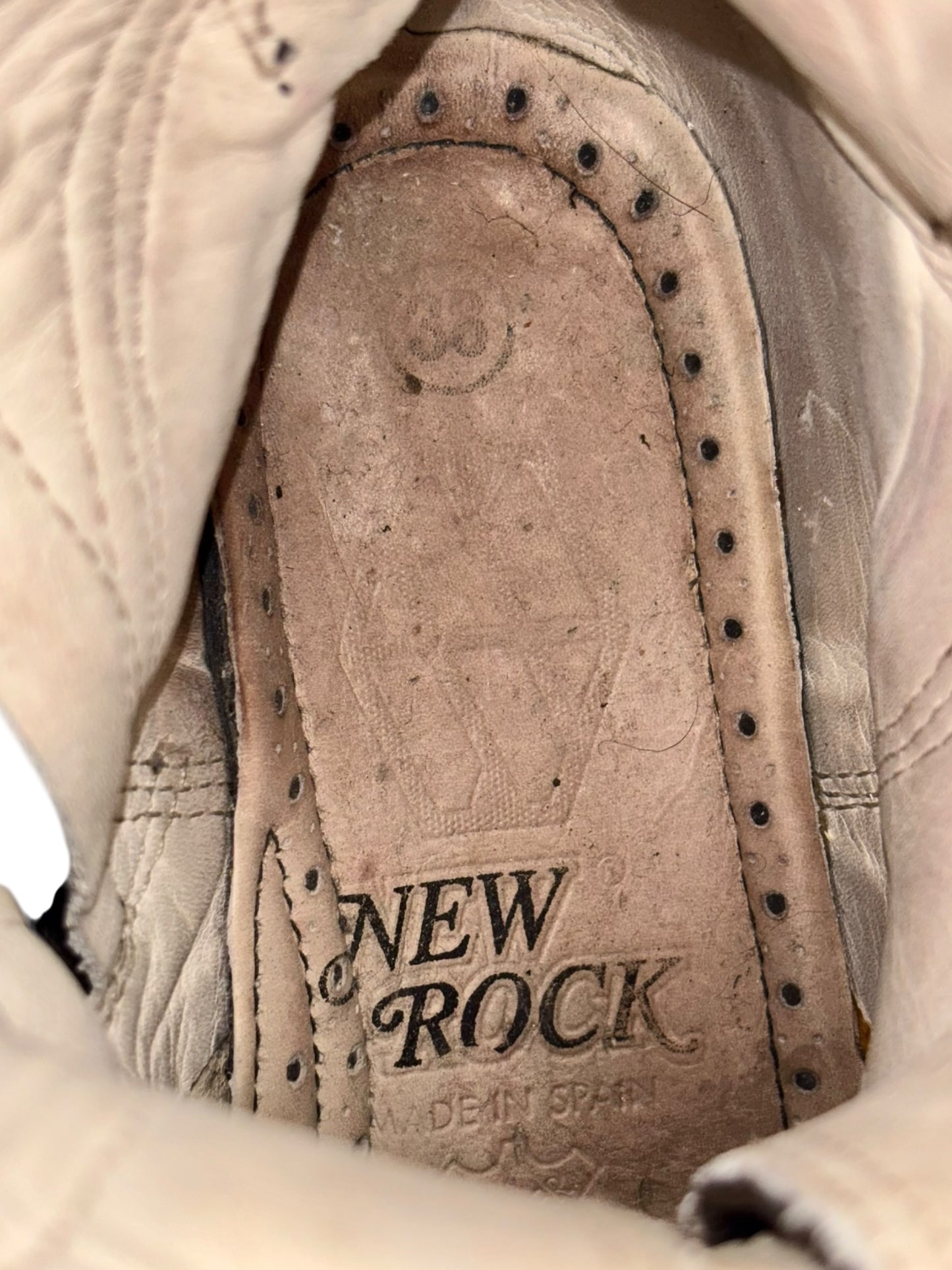 Vintage New Rock mid-calf flame reactor boots size 38