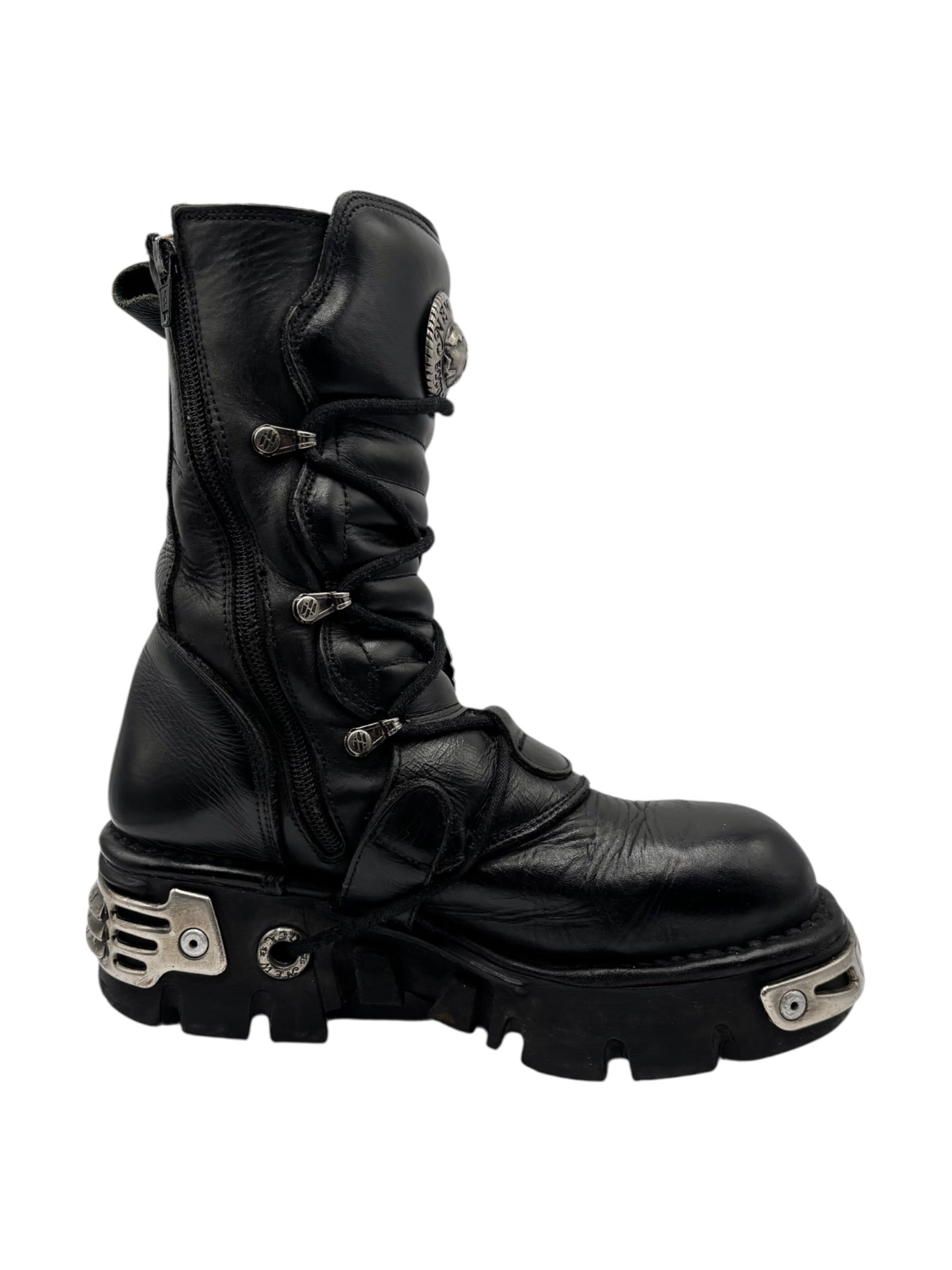 Vintage New Rock reactor mid-calf boots size 38