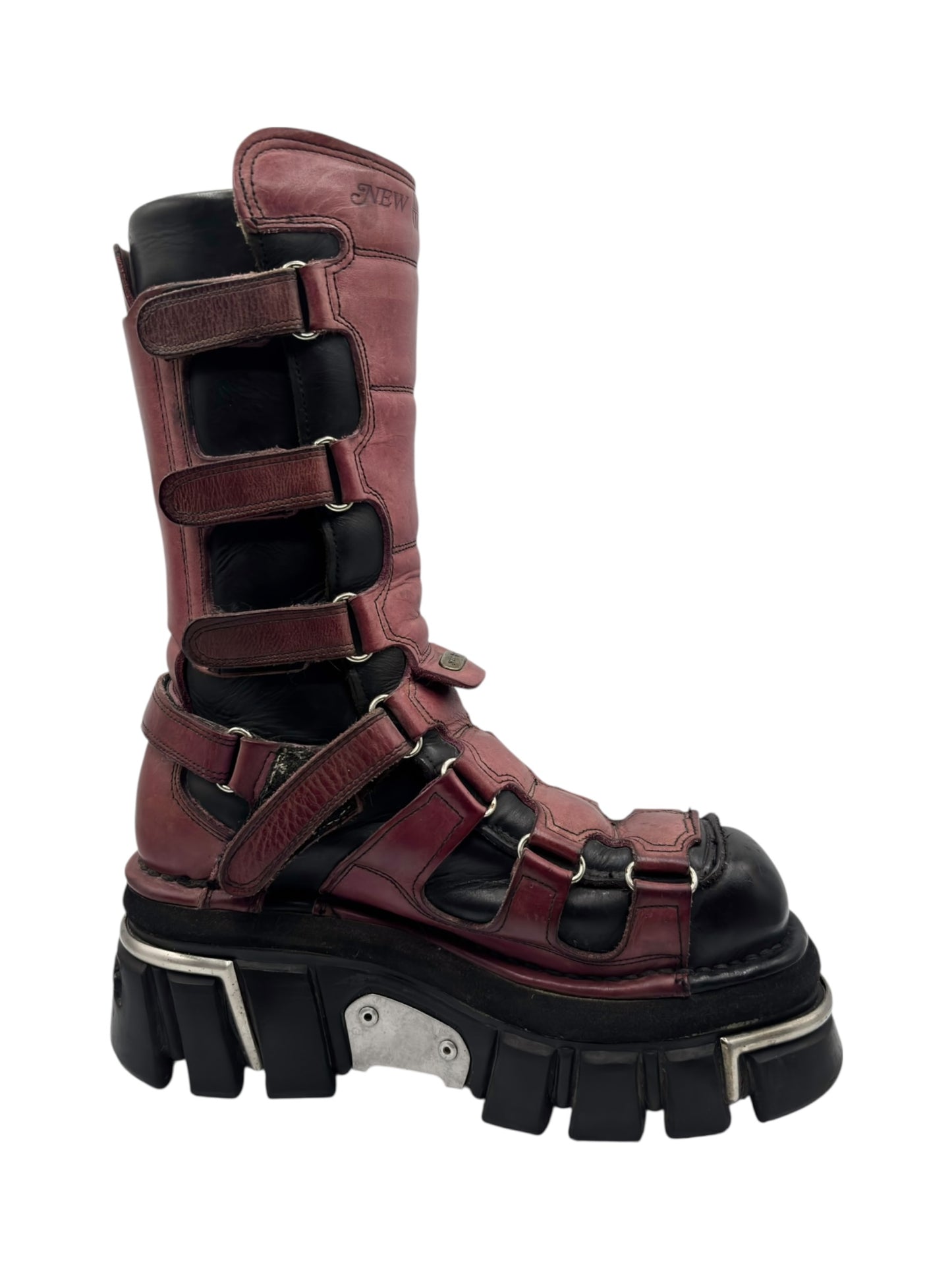 Vintage New Rock knee high terminator sole platform boots