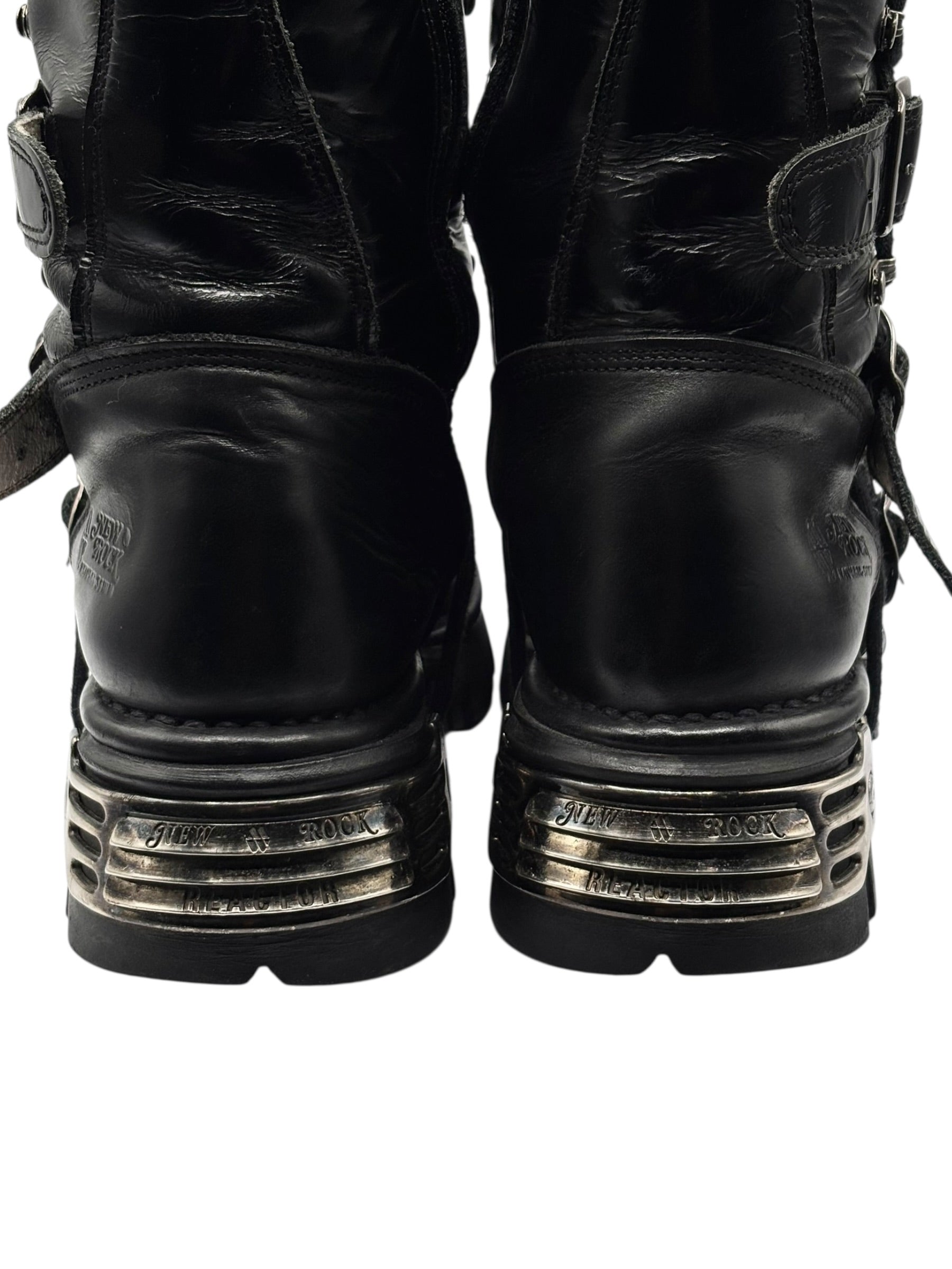 Vintage New Rock knee high reactor leather boots size 42